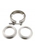 Kit 2 brides V-Band 2,5" acier avec collier inox 70MM